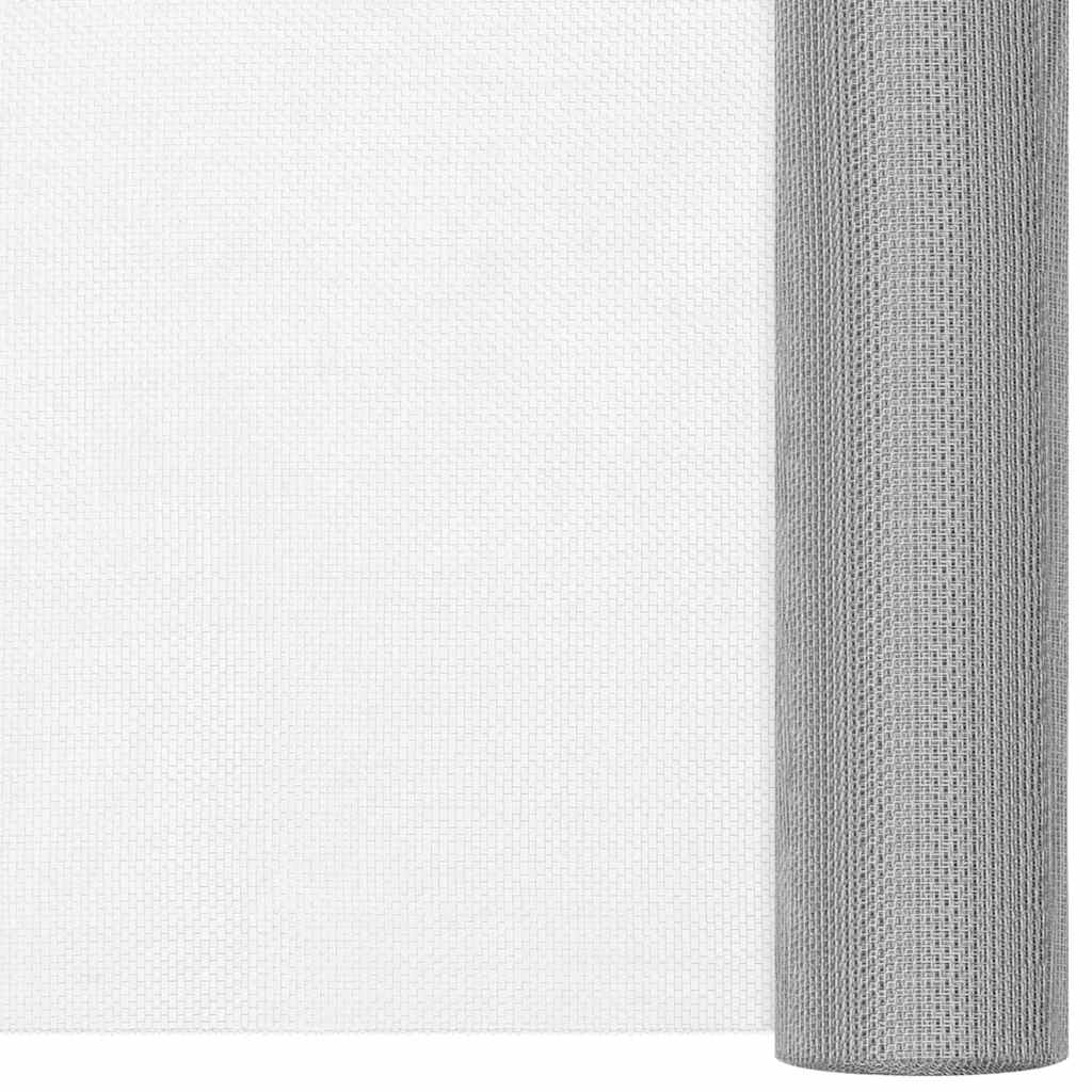 Rede de malha 60x1000 cm aço inoxidável prateado