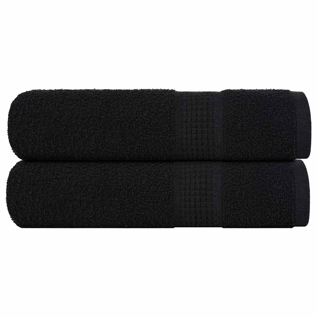 Toalhas de mãos frogn 2 pcs 50x100 cm 360 g/m² preto