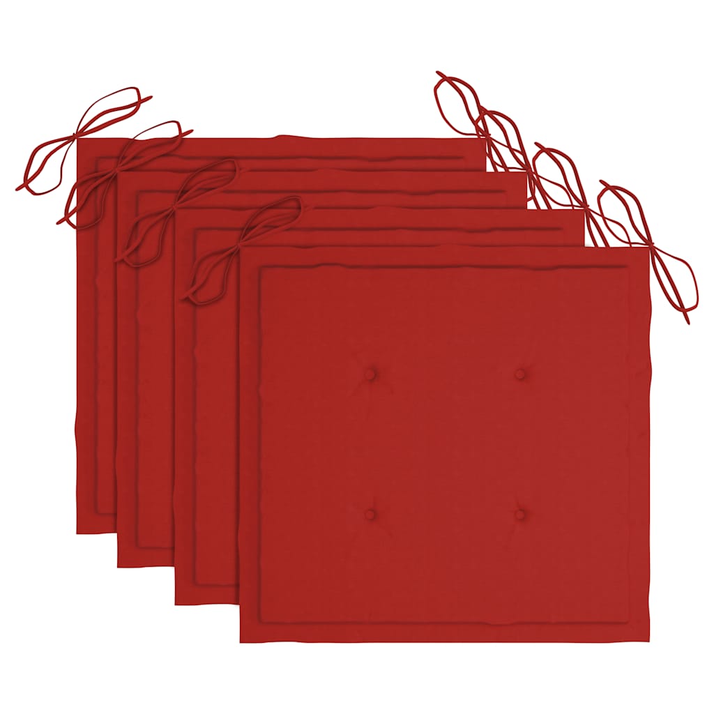 Cadeiras exterior dobráveis c/ almofadões 4 pcs acácia maciça