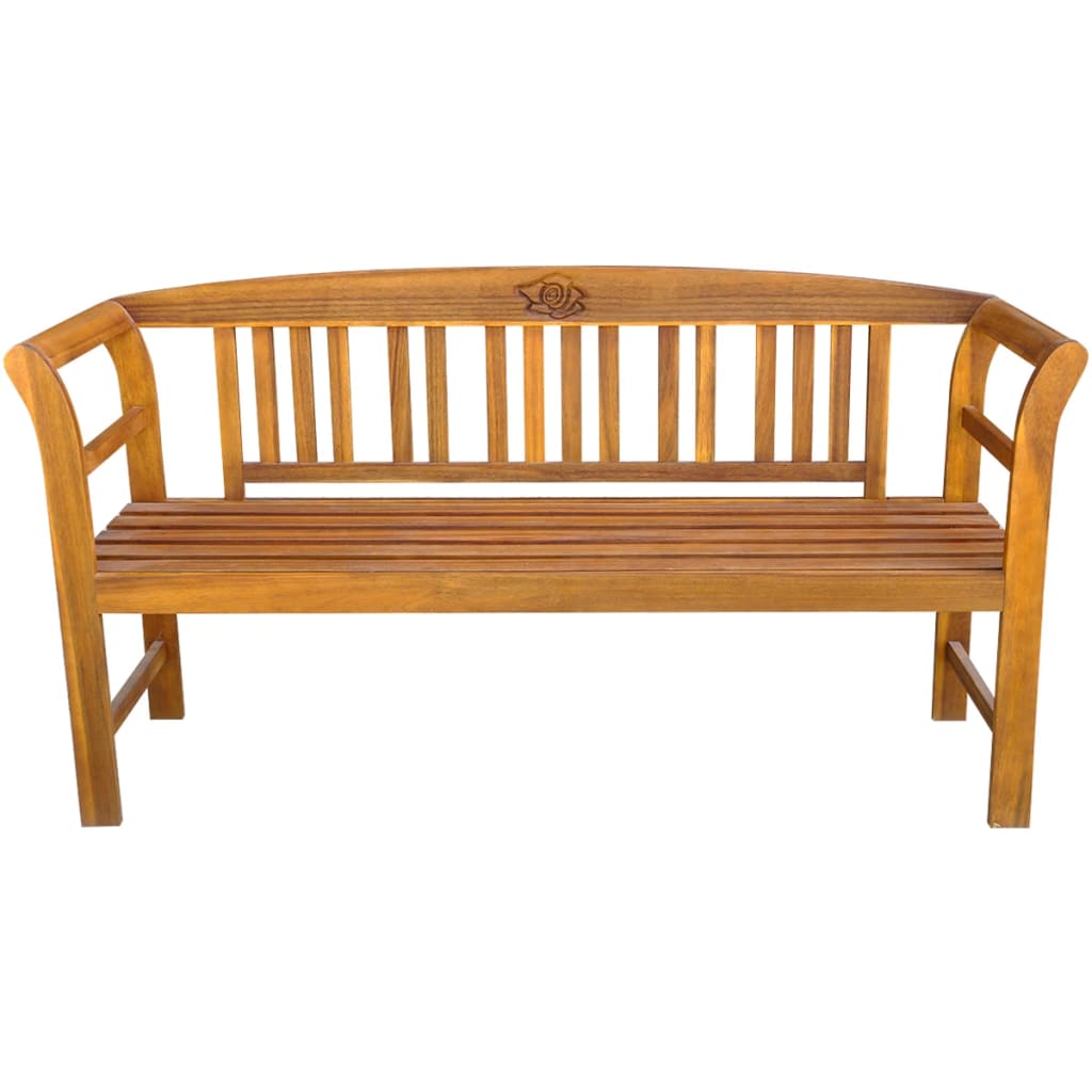Banco de jardim 157 cm madeira acácia maciça