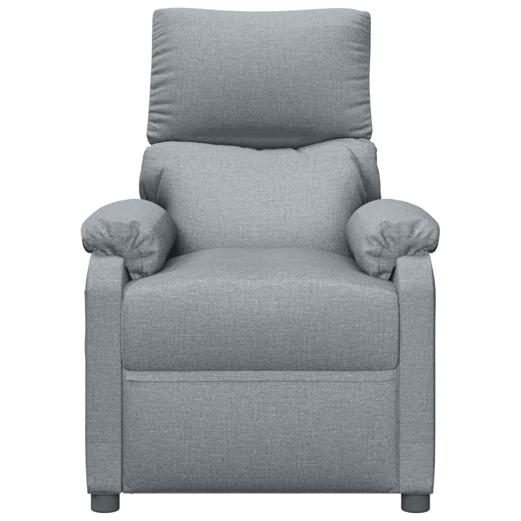 Poltrona de massagens elétrica tecido cinzento-claro