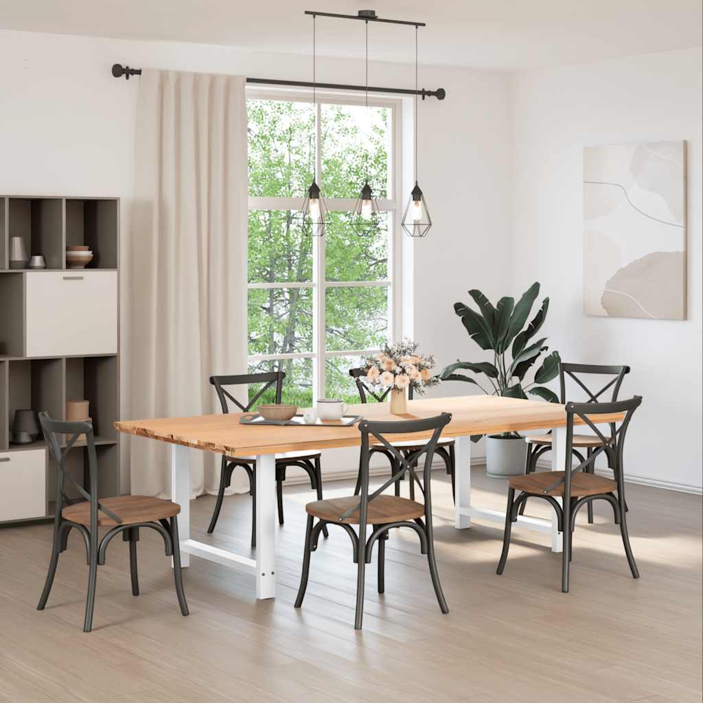Pés para mesa de jantar , 2 peças, 100x (72-73) cm, branco, aço