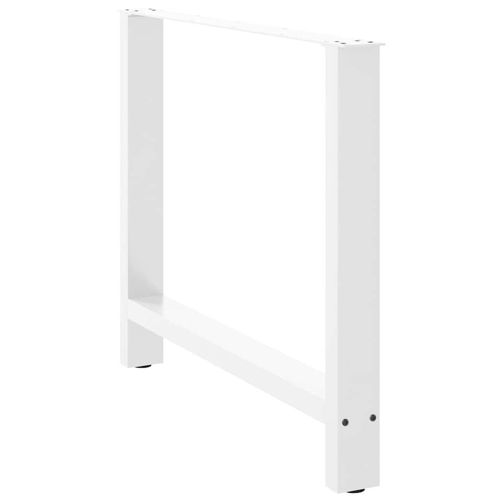 Pés para mesa de jantar , 2 peças, 100x (72-73) cm, branco, aço