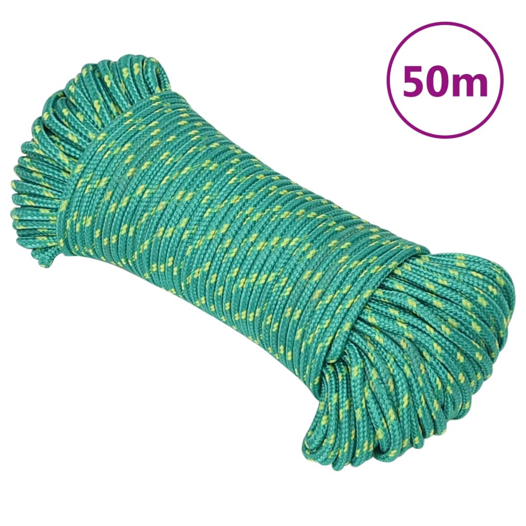 Corda de barco 5 mm 50 m polipropileno verde