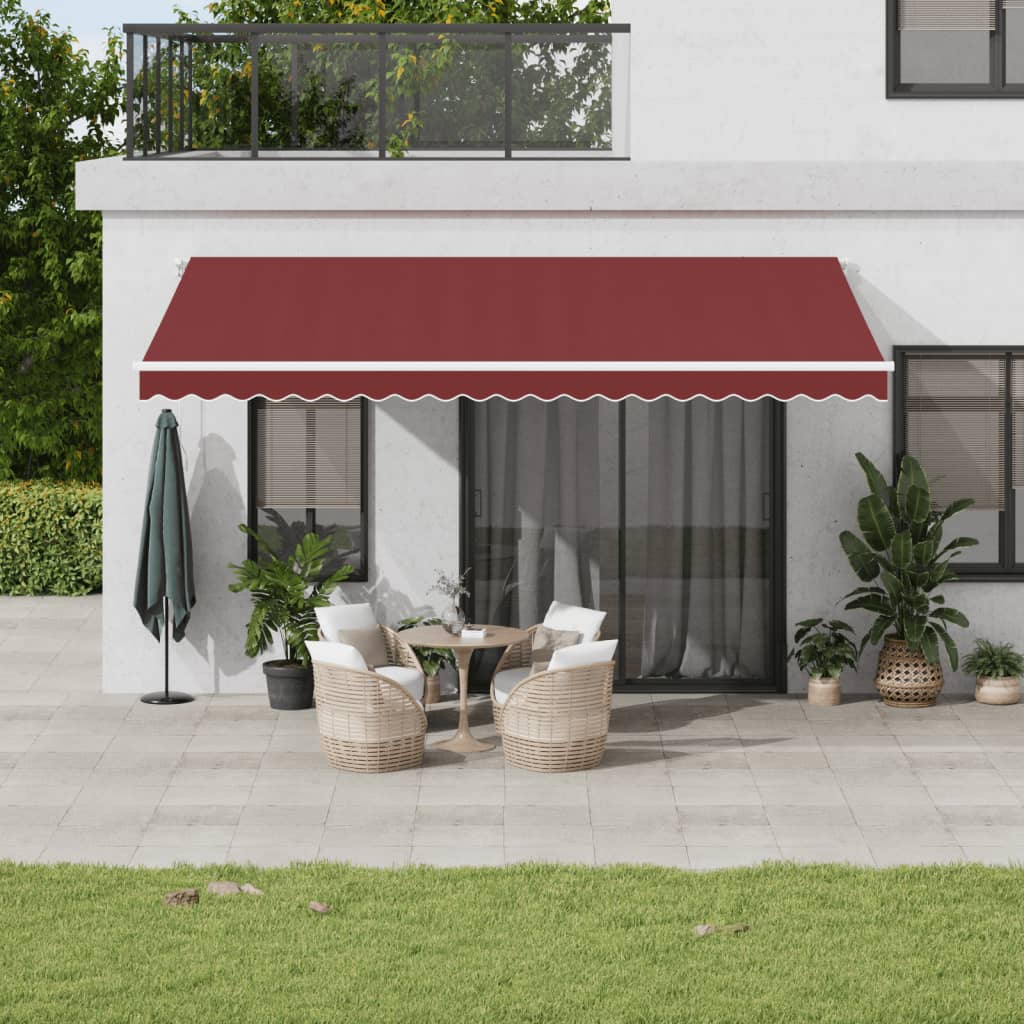 Toldo retrátil automático 500x350 cm bordô