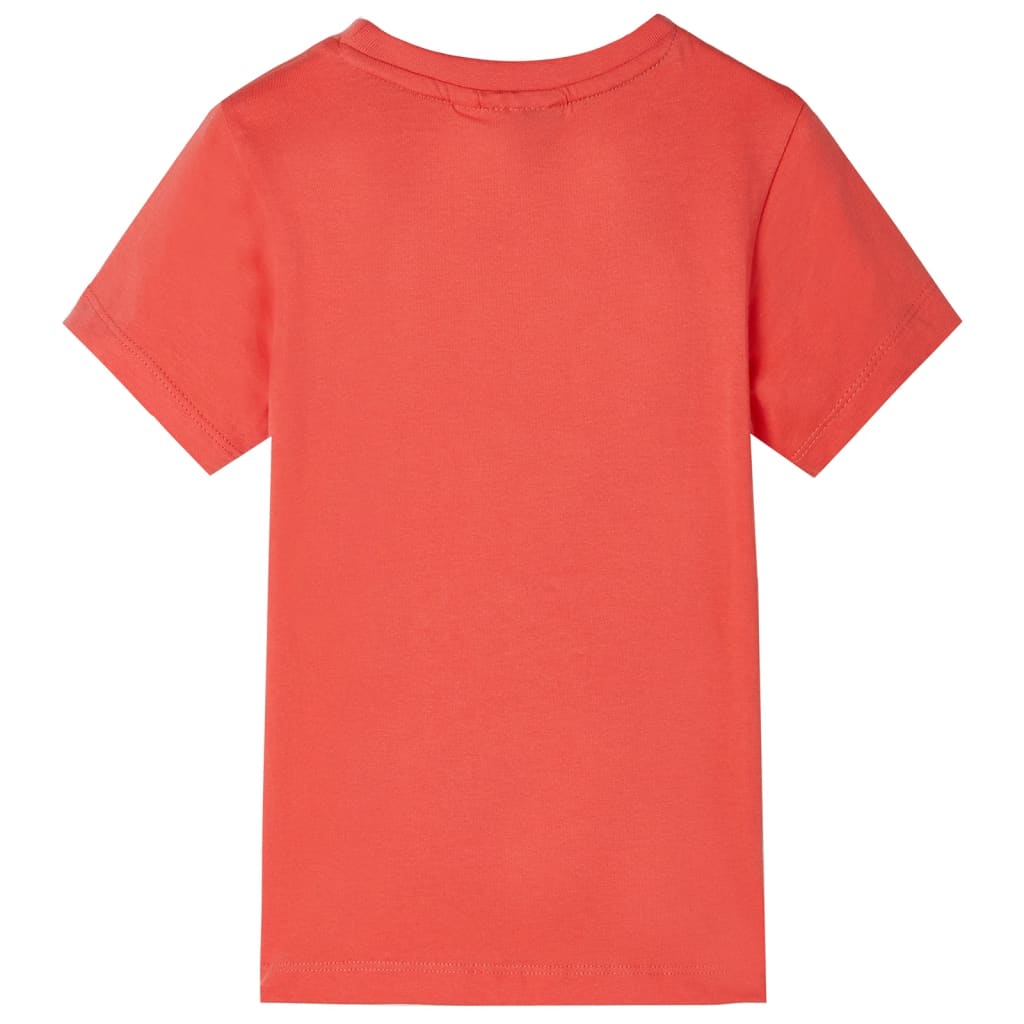 T-shirt para criança vermelho-claro 128
