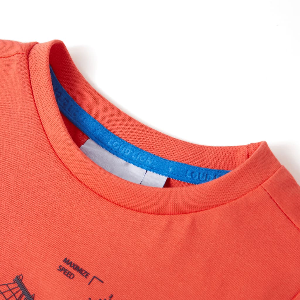 T-shirt para criança vermelho-claro 128