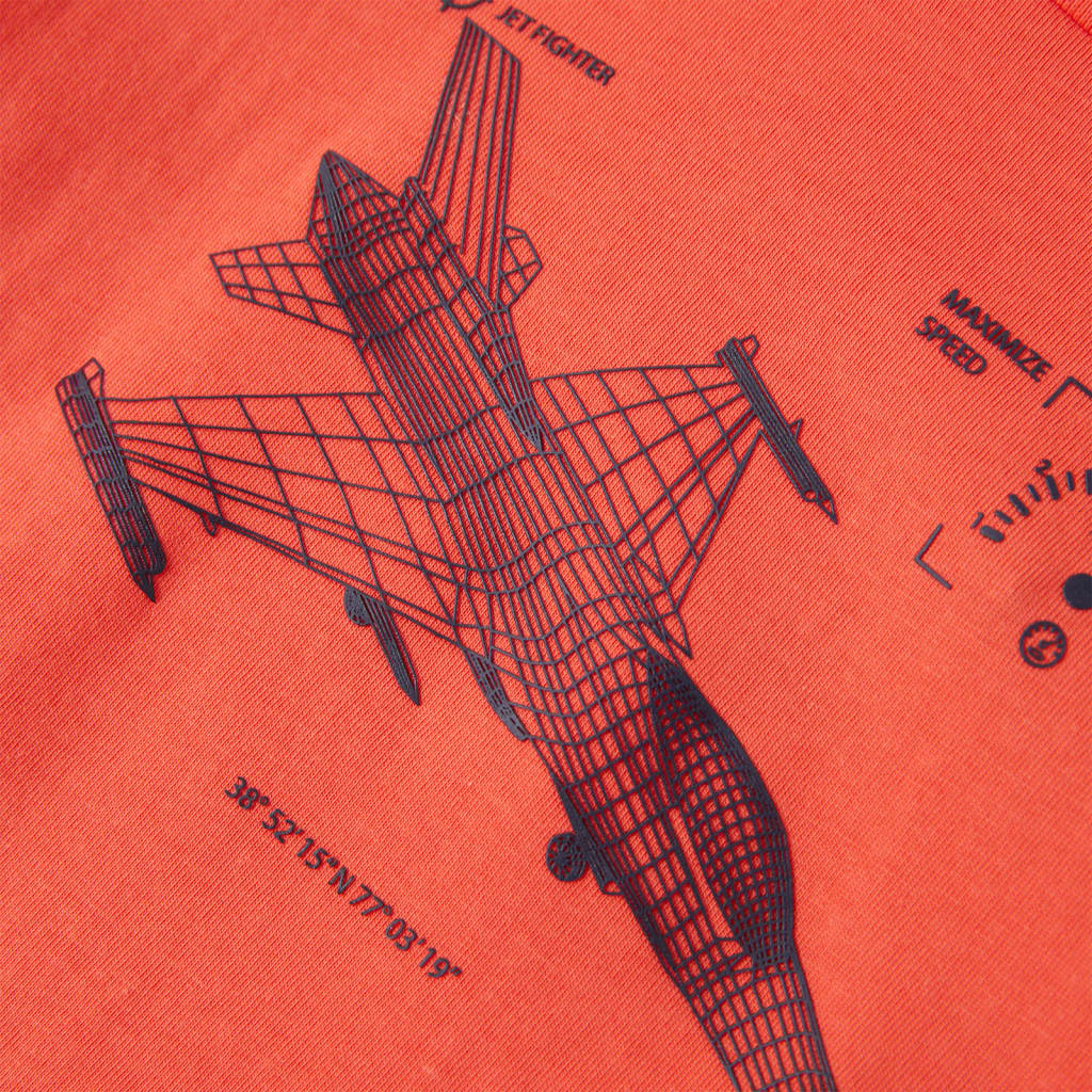 T-shirt para criança vermelho-claro 128