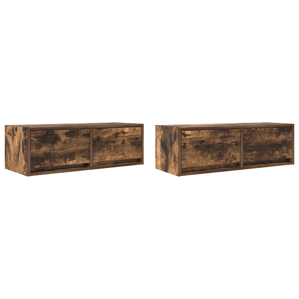 Móveis de TV 2pcs 80x31x25,5cm deriv. madeira carvalho fumado