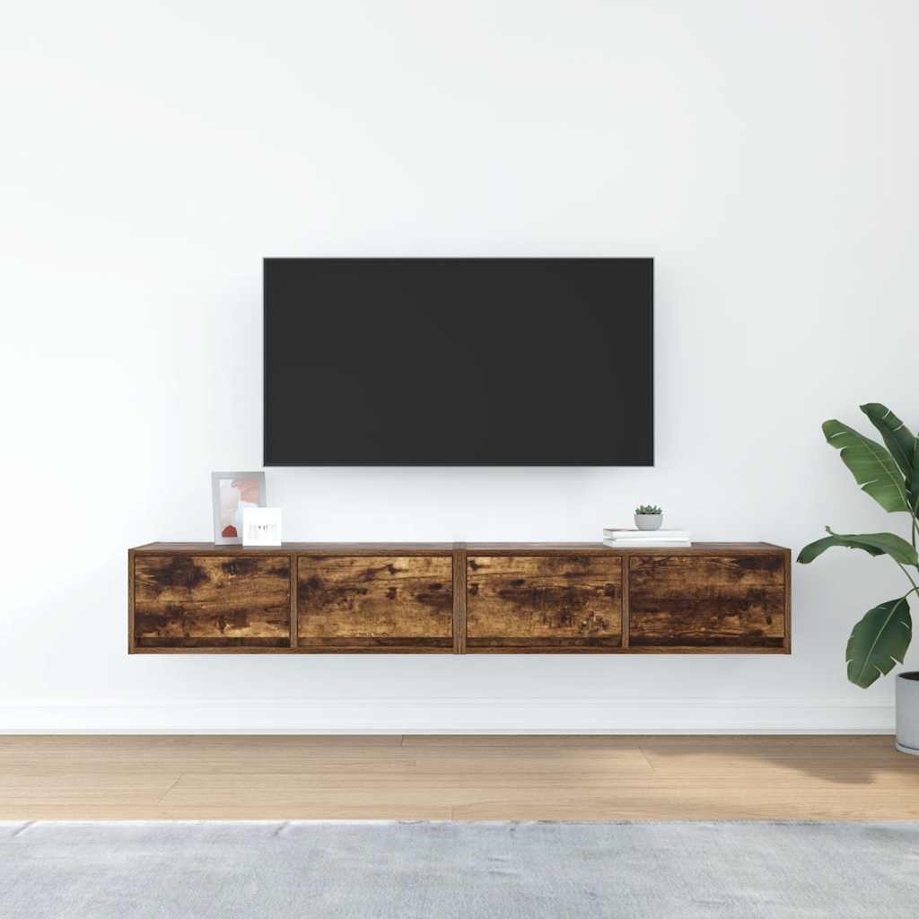 Móveis de TV 2pcs 80x31x25,5cm deriv. madeira carvalho fumado