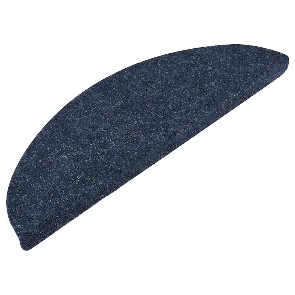 Tapetes de escada adesivos 30 pcs 56x17x3 cm azul