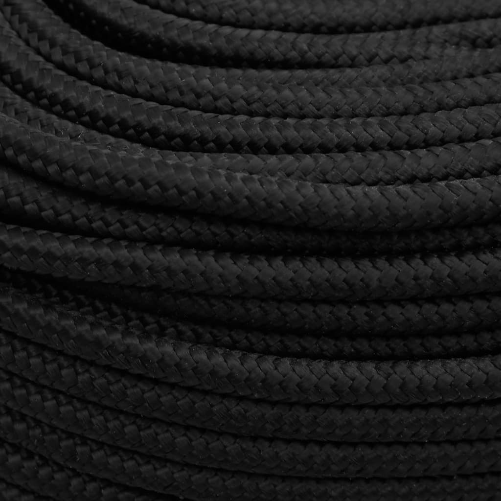 Corda de barco 10 mm 50 m polipropileno preto completo