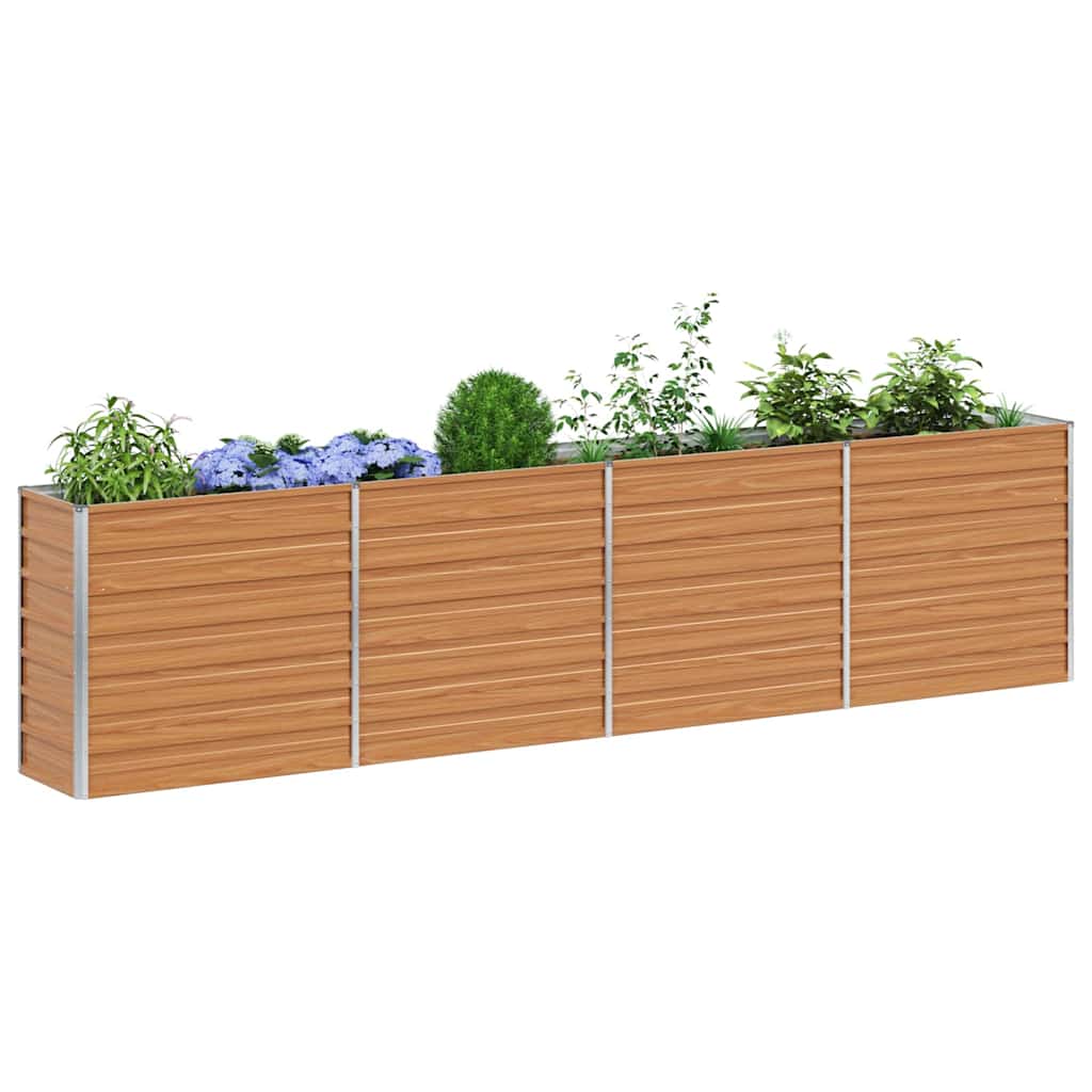 Canteiro de jardim elevado marrom claro 320 x 40 x 77 cm