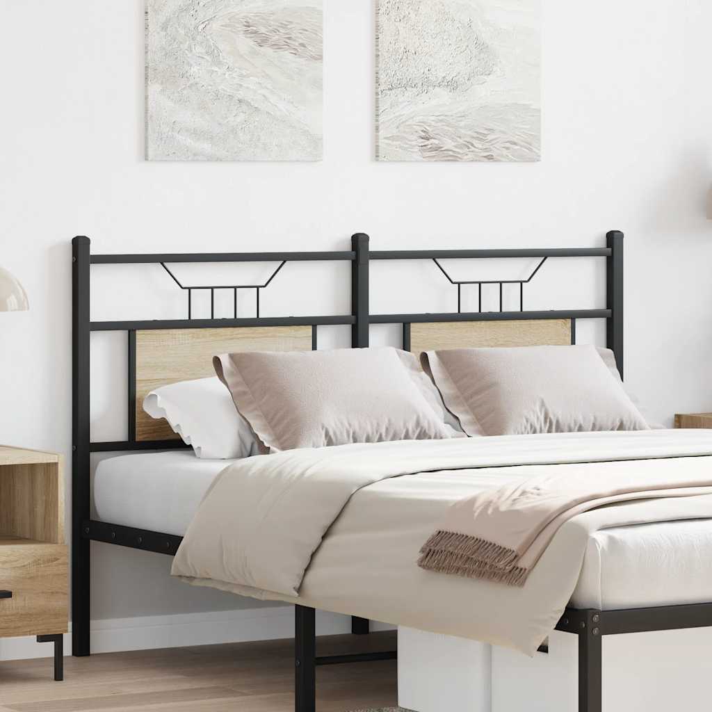 Cabeceira de substituição 150 cm derivados madeira/aço carvalho sonoma