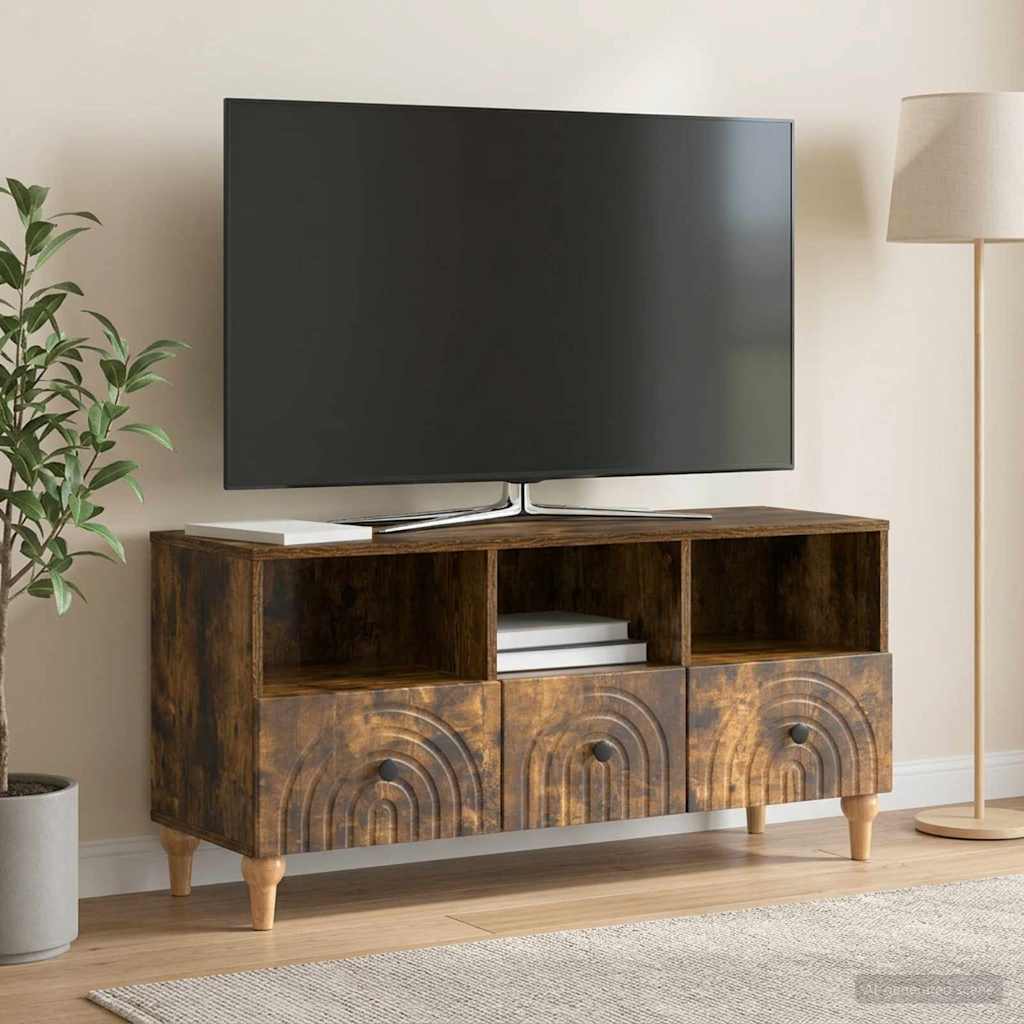 Gabinete para TV carvalho fumado 102 x 34,5 x 50 cm