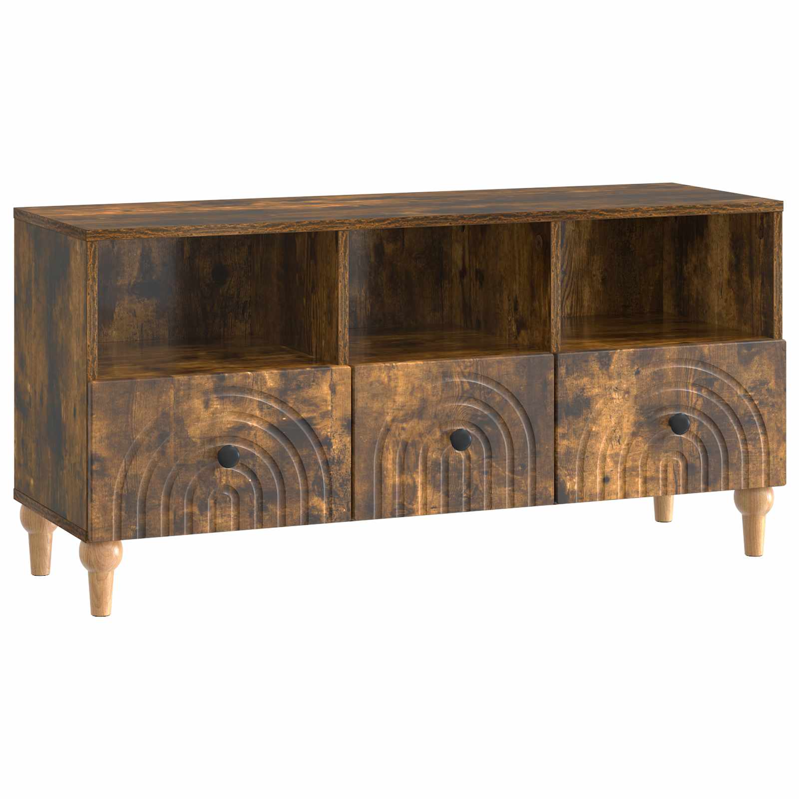 Gabinete para TV carvalho fumado 102 x 34,5 x 50 cm