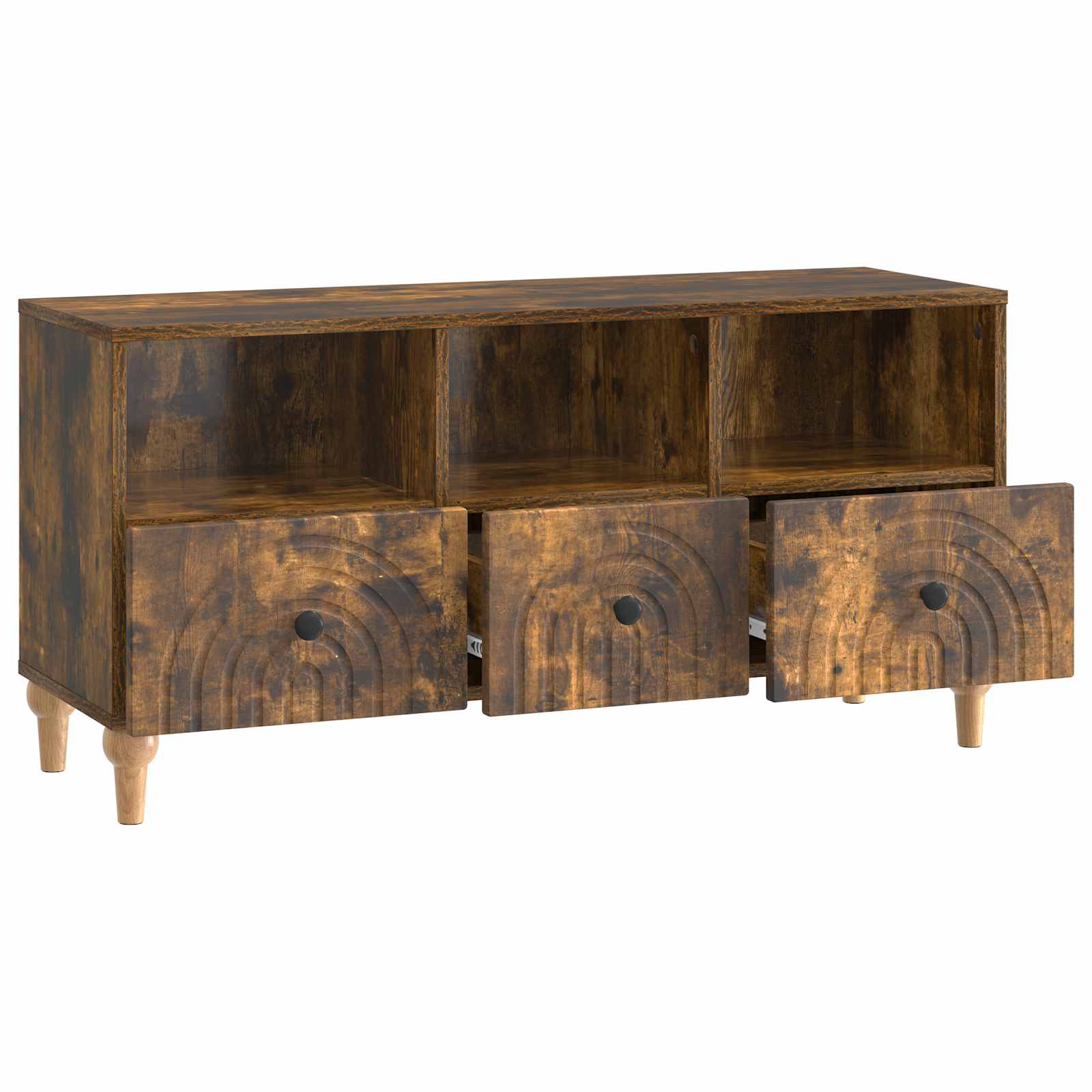 Gabinete para TV carvalho fumado 102 x 34,5 x 50 cm