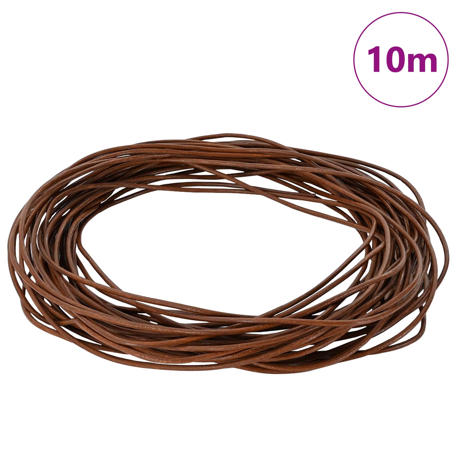 Corda de couro marrom claro ø1,5 mm x 10 m couro