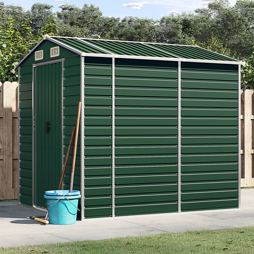 Abrigo de jardim verde 191x215x198 cm aço galvanizado