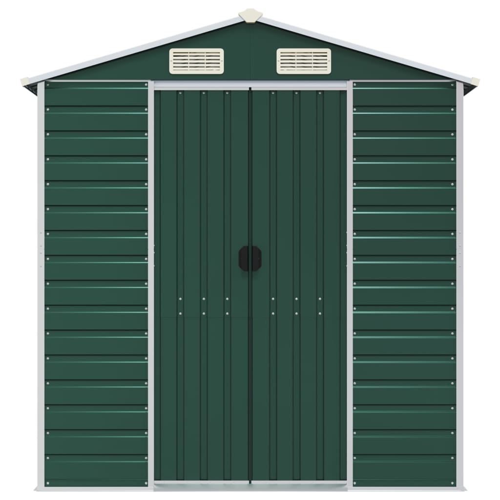 Abrigo de jardim verde 191x215x198 cm aço galvanizado