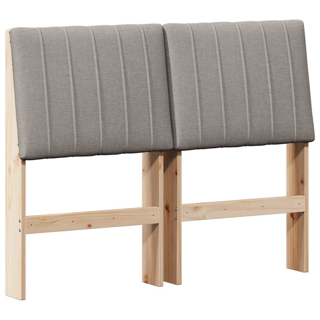 Cabeceira estofada cinzento-acastanhado 120 cm