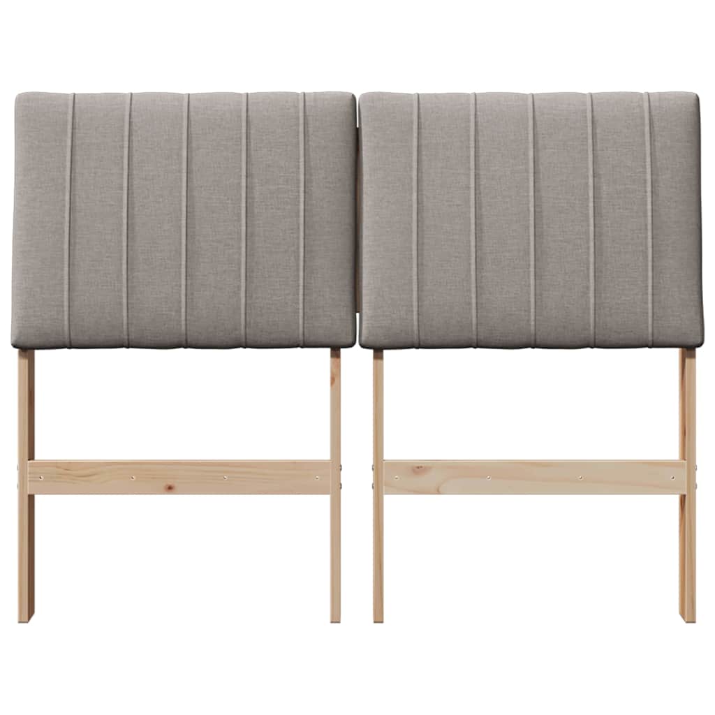 Cabeceira estofada cinzento-acastanhado 120 cm