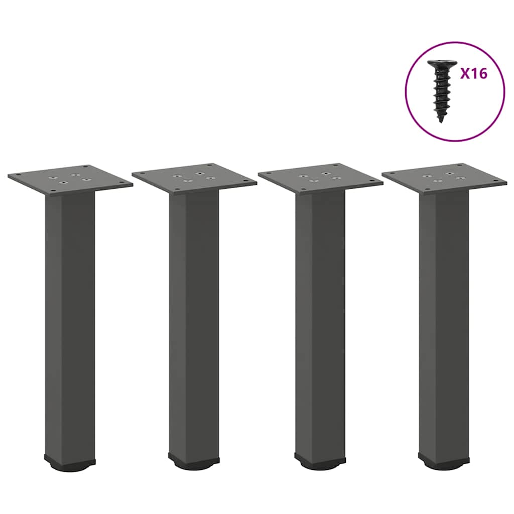 Pés para mesa de centro 4 peças antracite 42-44 cm aço