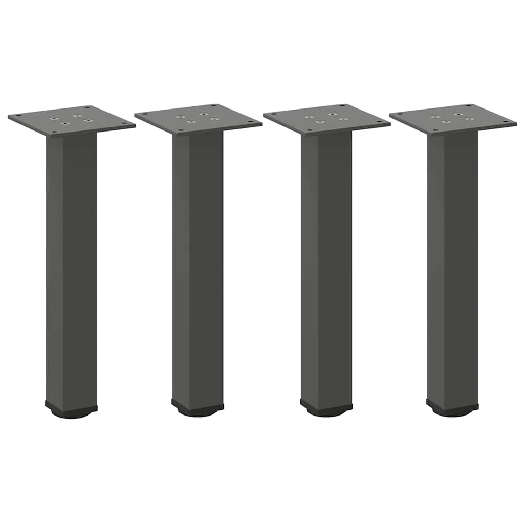 Pés para mesa de centro 4 peças antracite 42-44 cm aço