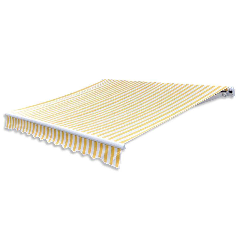 Toldo dobrável manual 300 cm amarelo/branco