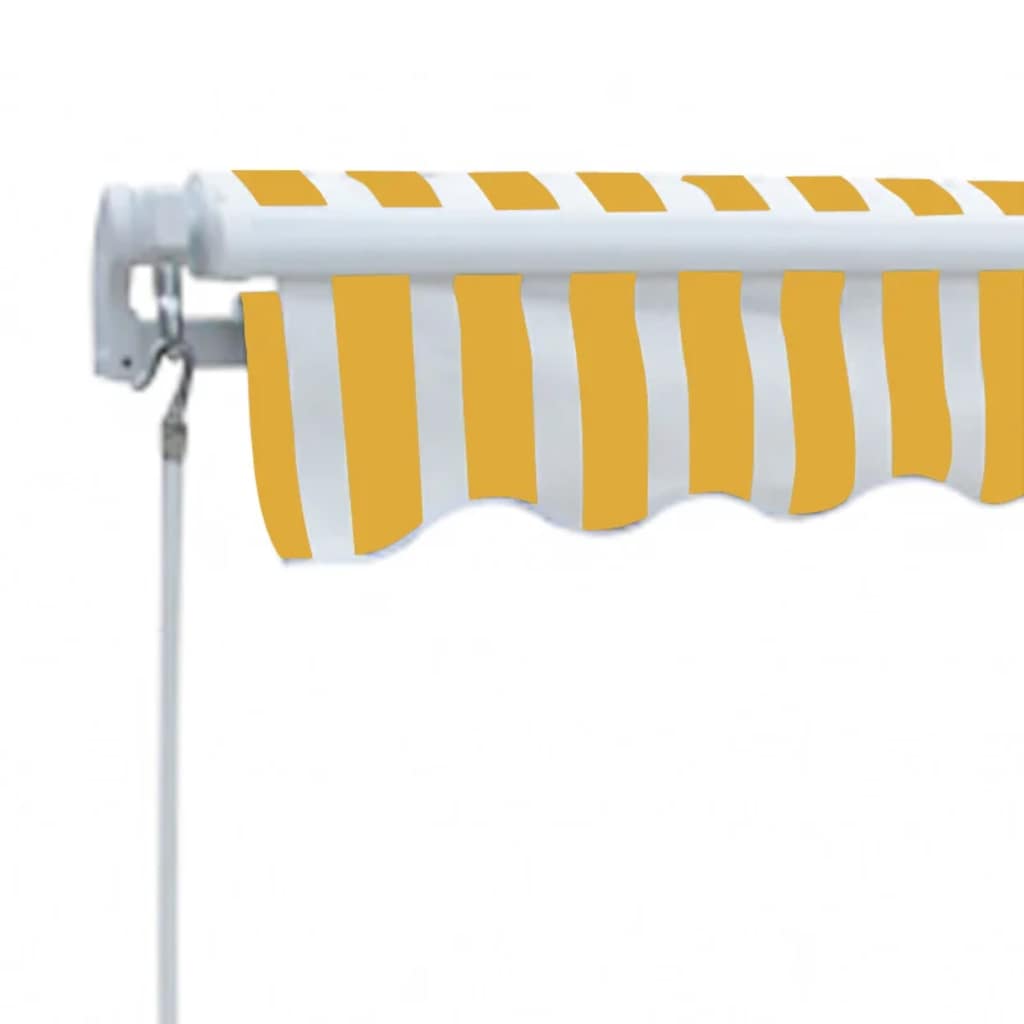 Toldo dobrável manual 300 cm amarelo/branco