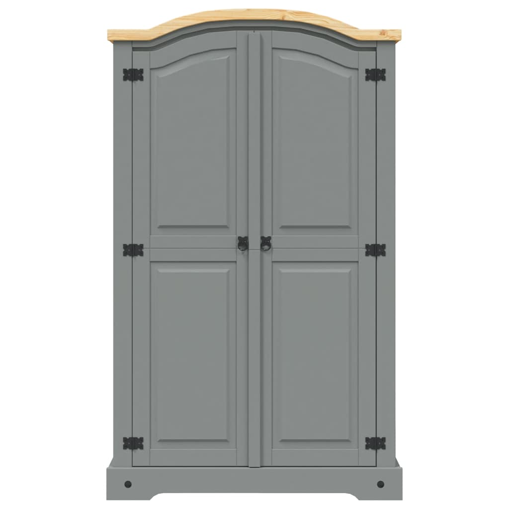 Roupeiro corona range pinho mexicano com 2 portas cinzento