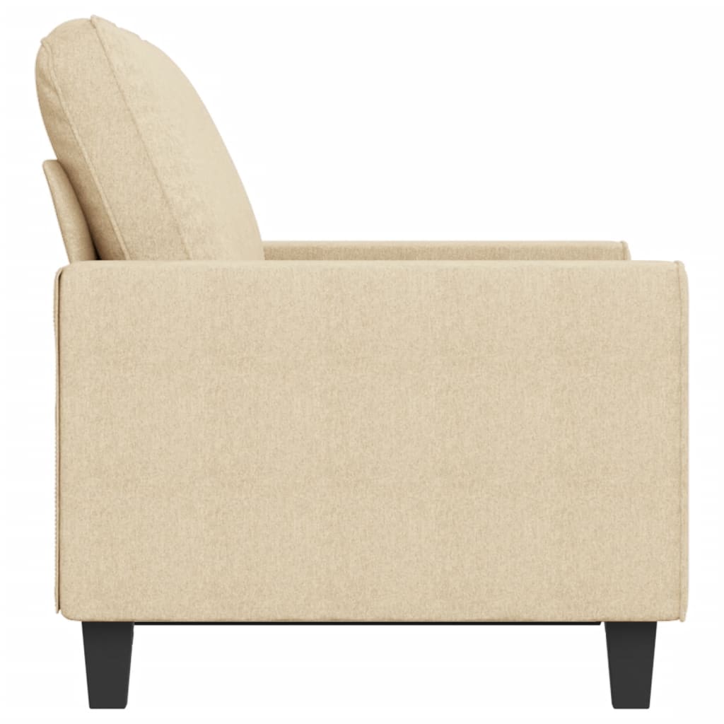 Sofá de 2 lugares tecido 120 cm cor creme