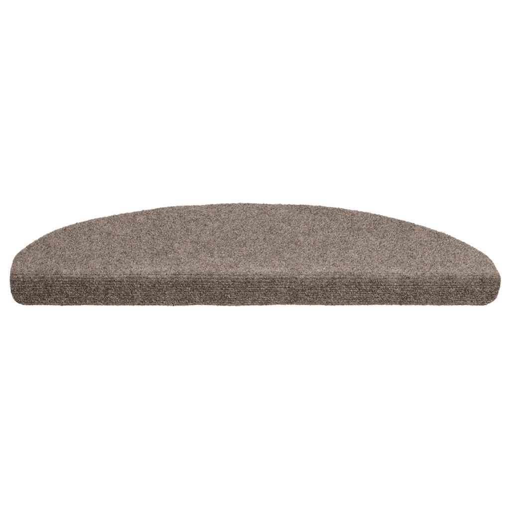 Tapetes de escada autoadesivos 20 peças 65x21x4 cm bege semicircular grande