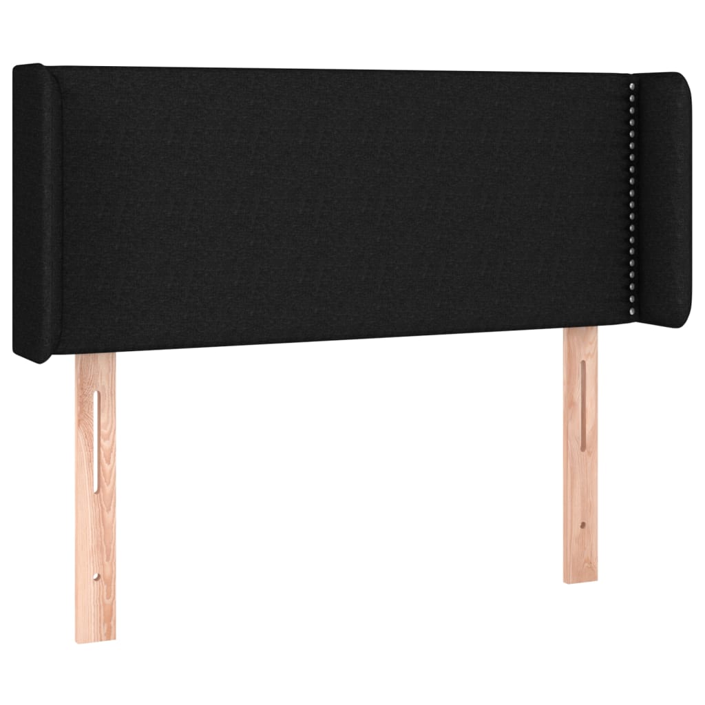 Cabeceira de cama c/ luzes LED tecido 83x16x78/88 cm preto