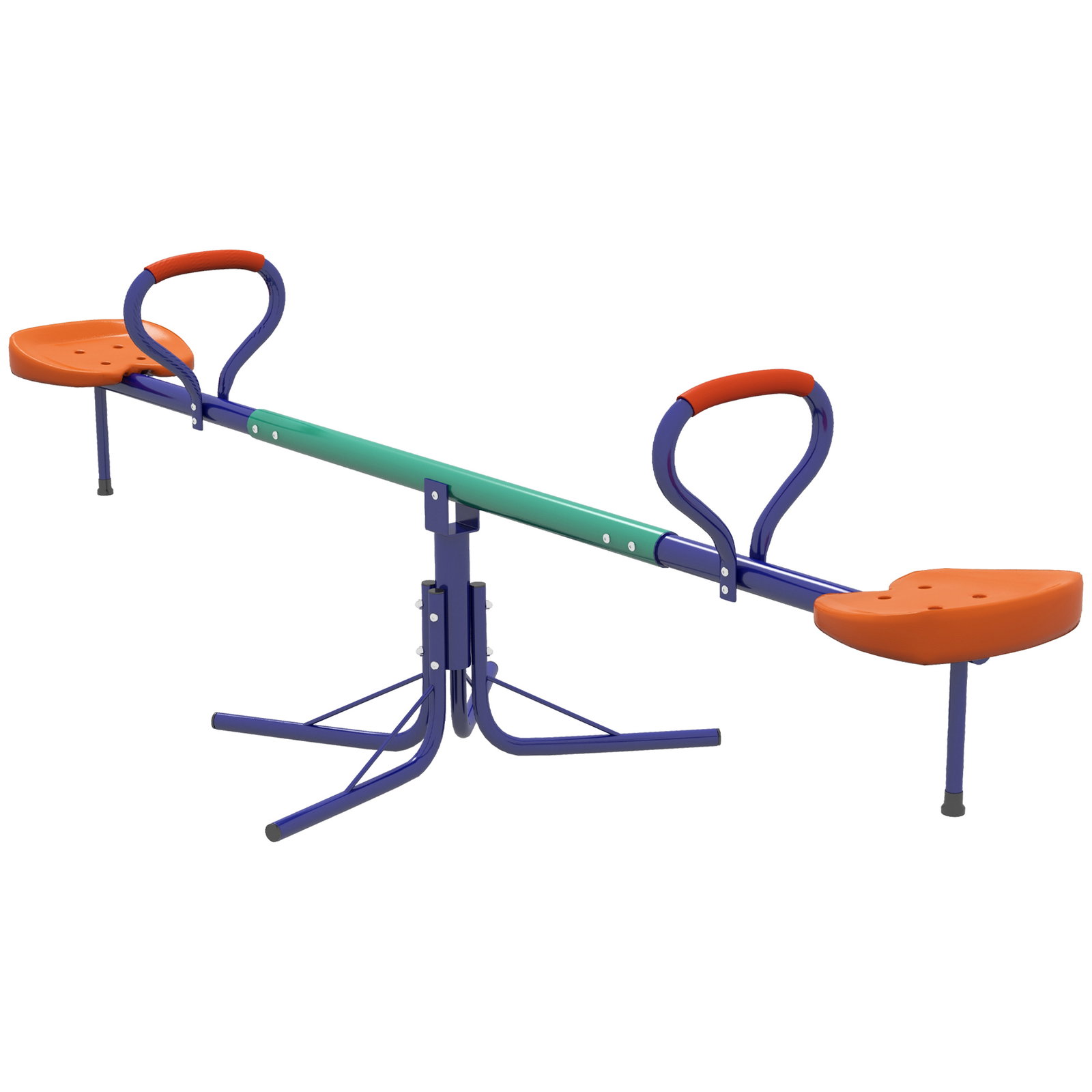 Baloiço para crianças sobe e desce infantil giratório 360° com barra de comprimento ajustável assento confortável multicolor