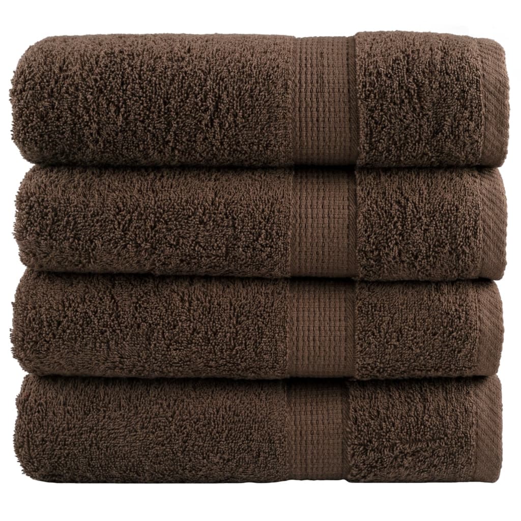 Toalhas de banho premium solund 4pcs 100x150cm 600gsm castanho
