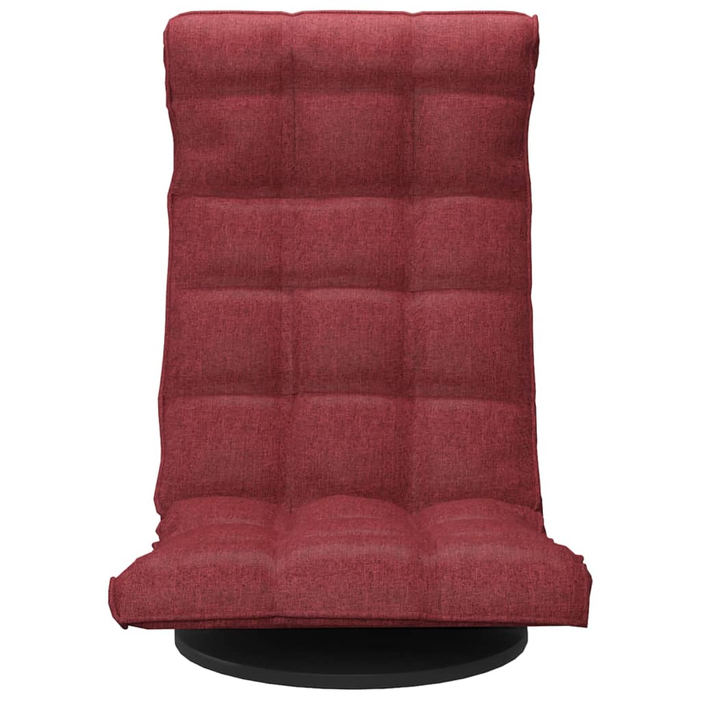 Cadeira de piso giratória tecido vermelho tinto
