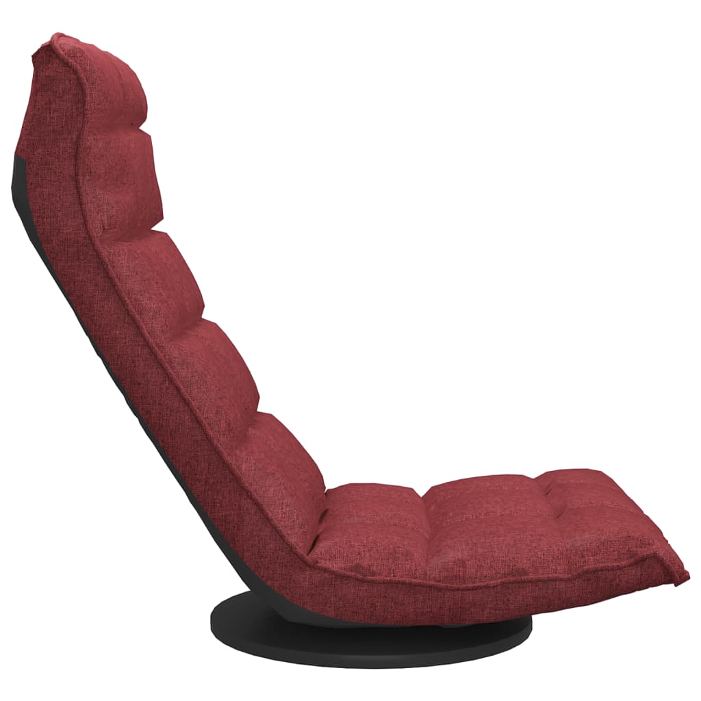 Cadeira de piso giratória tecido vermelho tinto