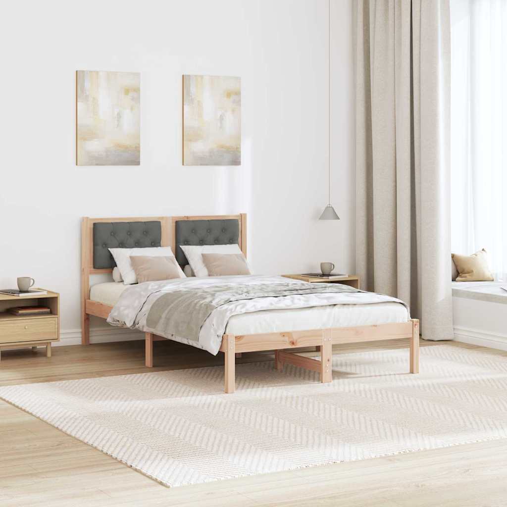 Estrutura da cama com cabeceira cinza escuro 120 x 200 cm