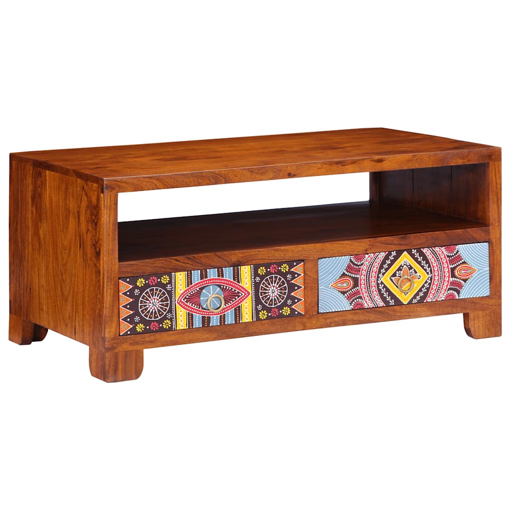 Mesa de centro 90x50x40 cm madeira de acácia maciça