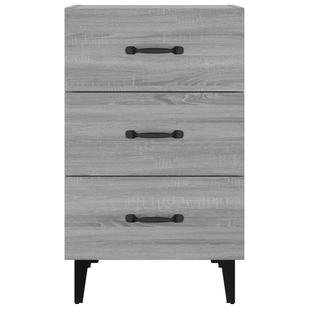 Mesa de cabeceira 40x40x66 cm derivados madeira cinzento sonoma