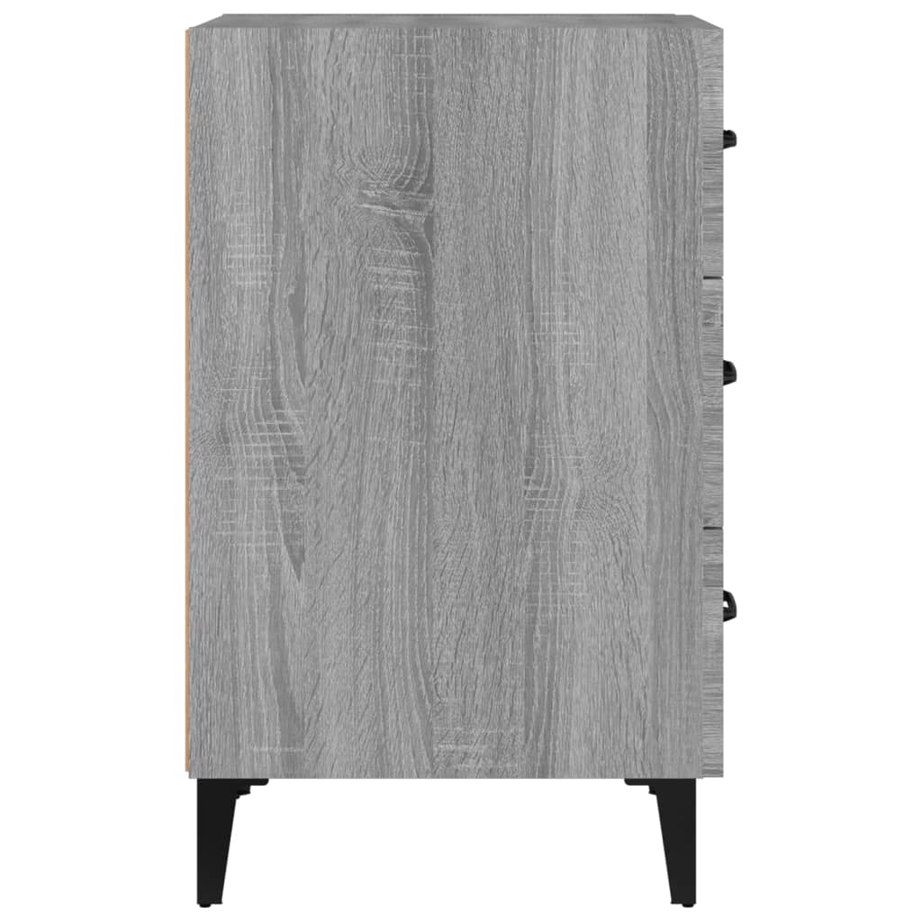 Mesa de cabeceira 40x40x66 cm derivados madeira cinzento sonoma