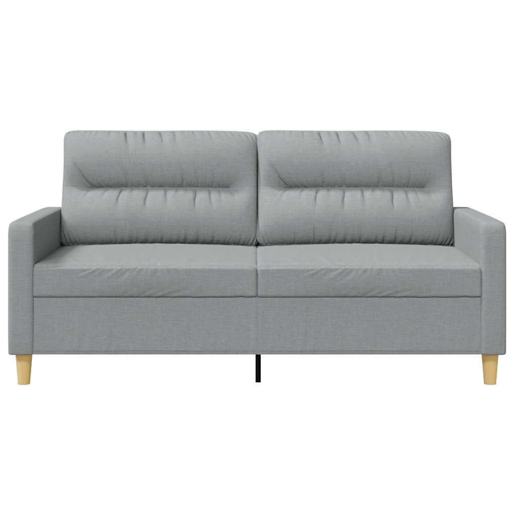Sofá de 2 lugares em tecido 140 cm cinzento-claro