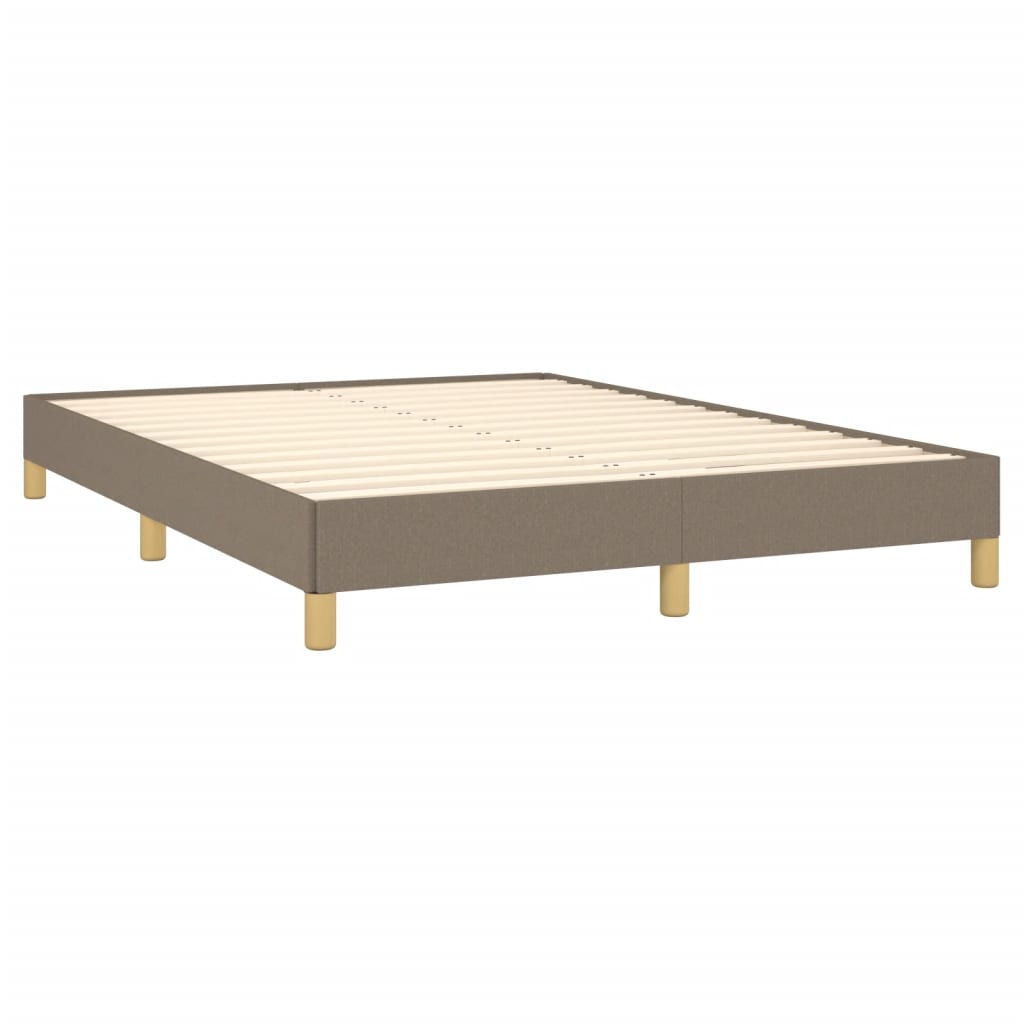 Cama sem colchão 140x200 cm tecido castanho-acinzentado