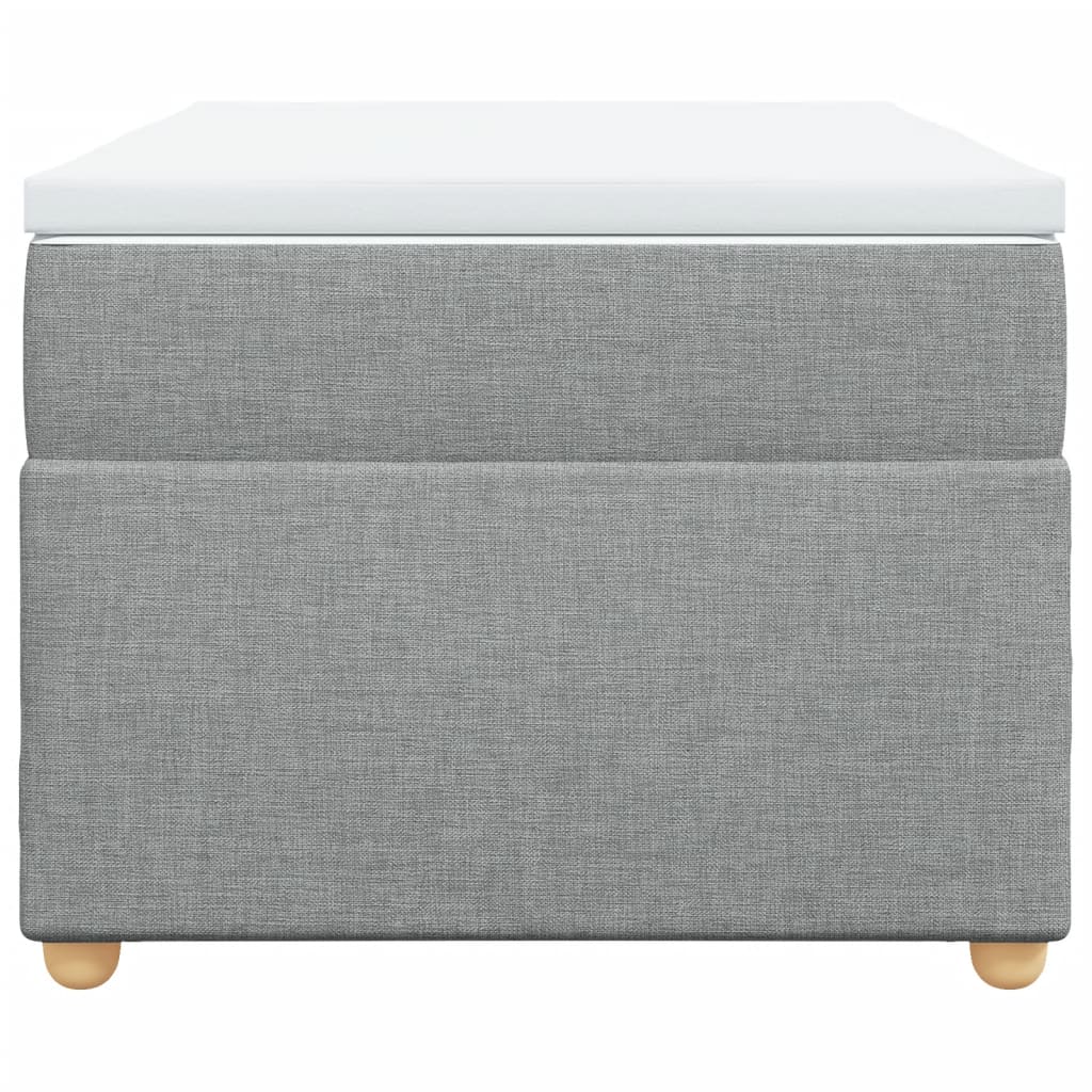 Cama com molas/colchão 90x190 cm tecido cinzento-claro