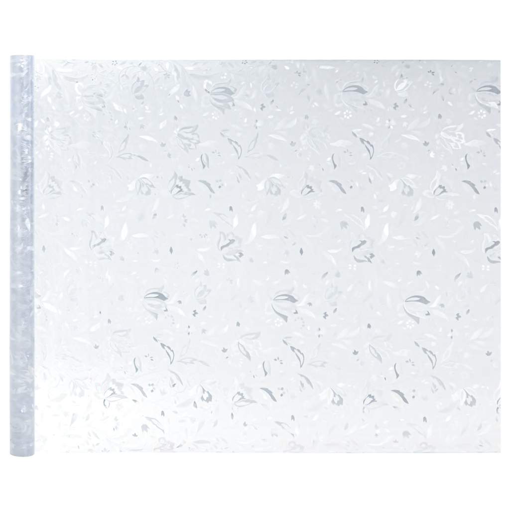 Películas para janela 2 pcs PVC fosco padrão de flor