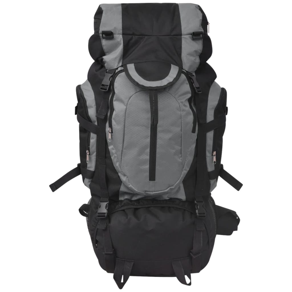Mochila de caminhada xxl 75 l preto e cinza