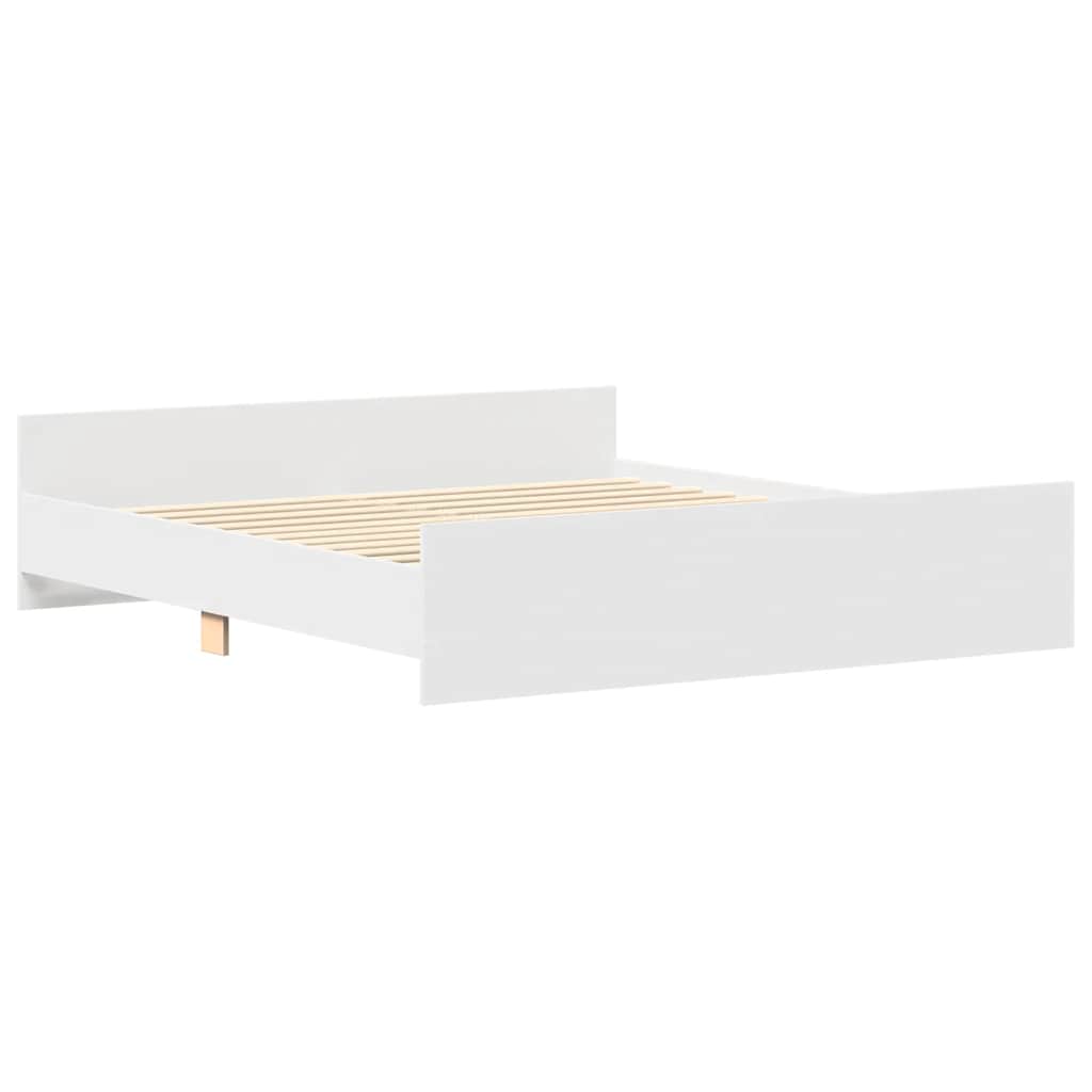 Estrutura de cama com cabeceira e pés 180x200 cm branco