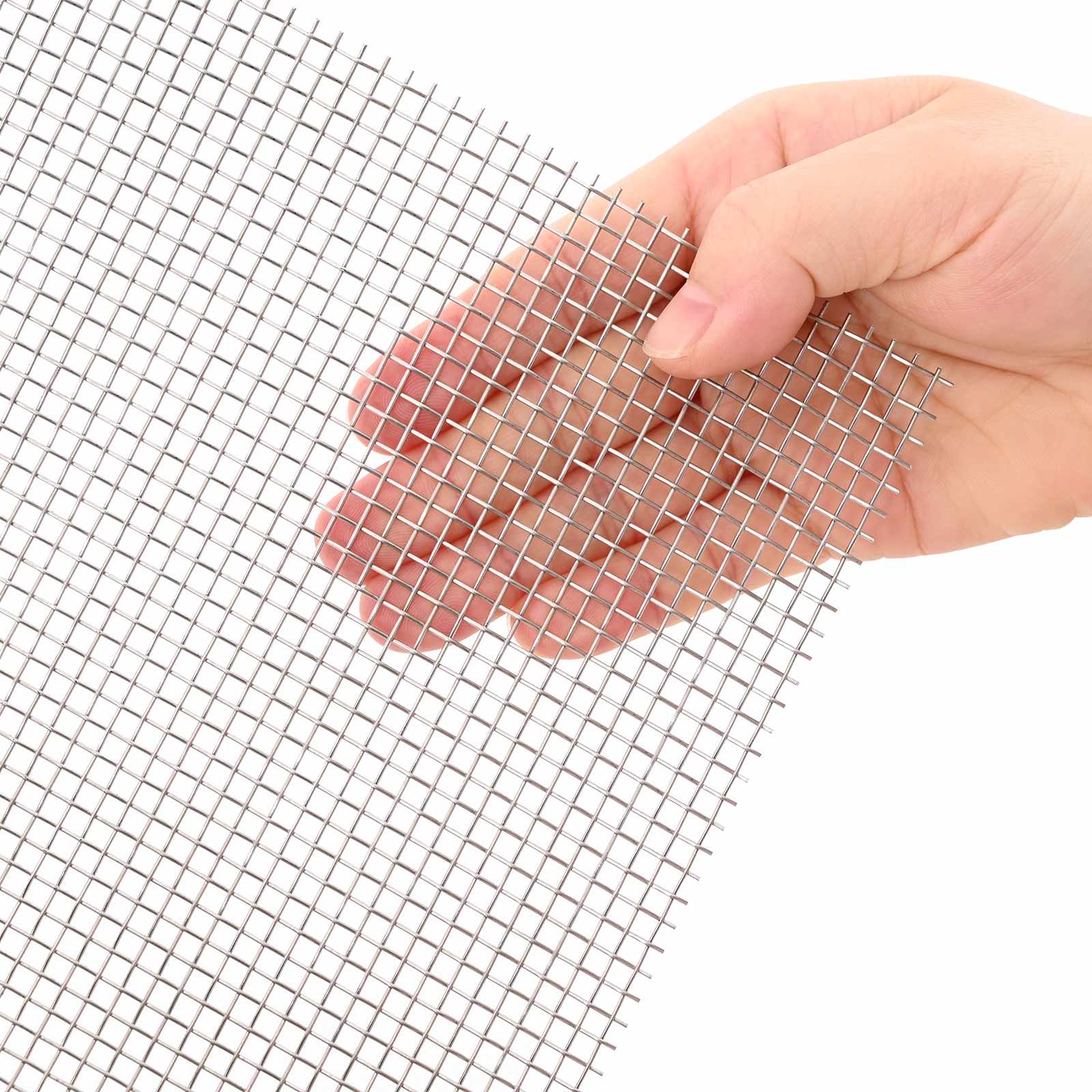 Tela de malha 80 x 200 cm 6 mesh aço inoxidável 201 prateado