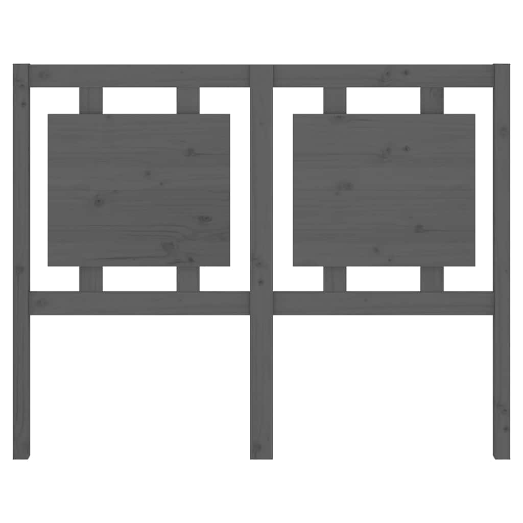 Cabeceira de cama 125,5x4x100 cm pinho maciço cinzento